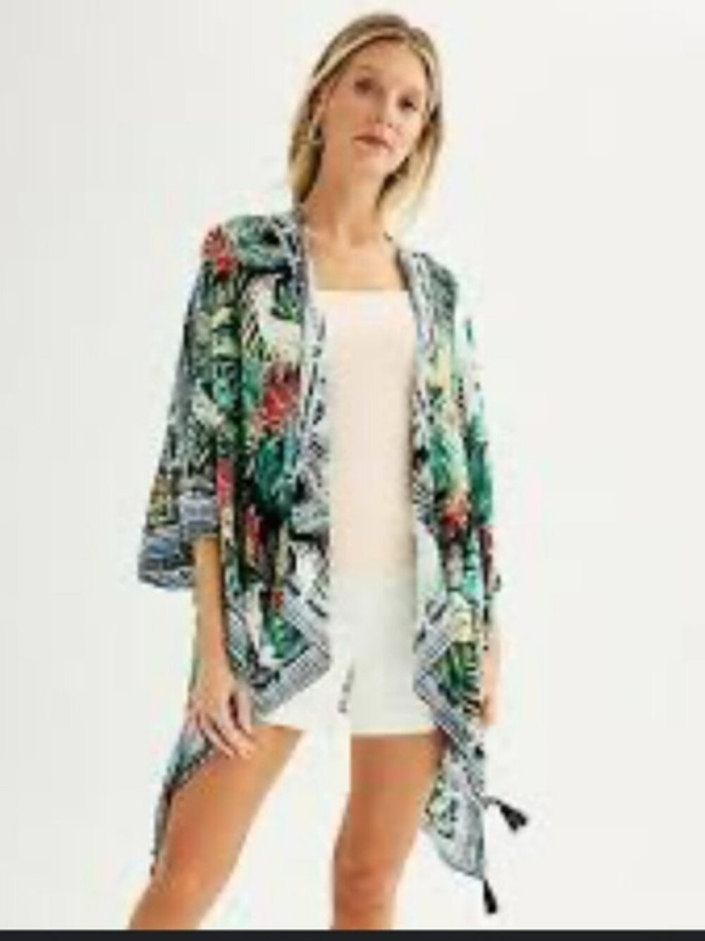 Nine West Vibrant Multicolor Rayon Top